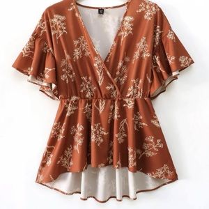 SHEIN Butterfly Sleeve Blouse